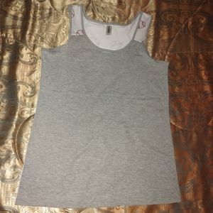 Iitex Gray & White Baseball Tank Top S NWOT